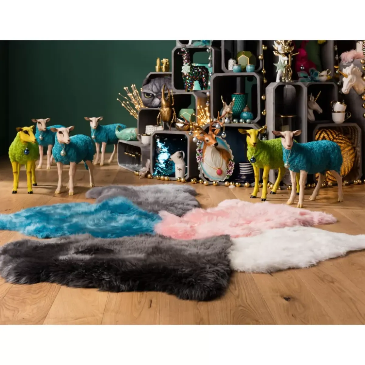 Deko Figur Sheep Colore Green Deko & Geschenkartikel
