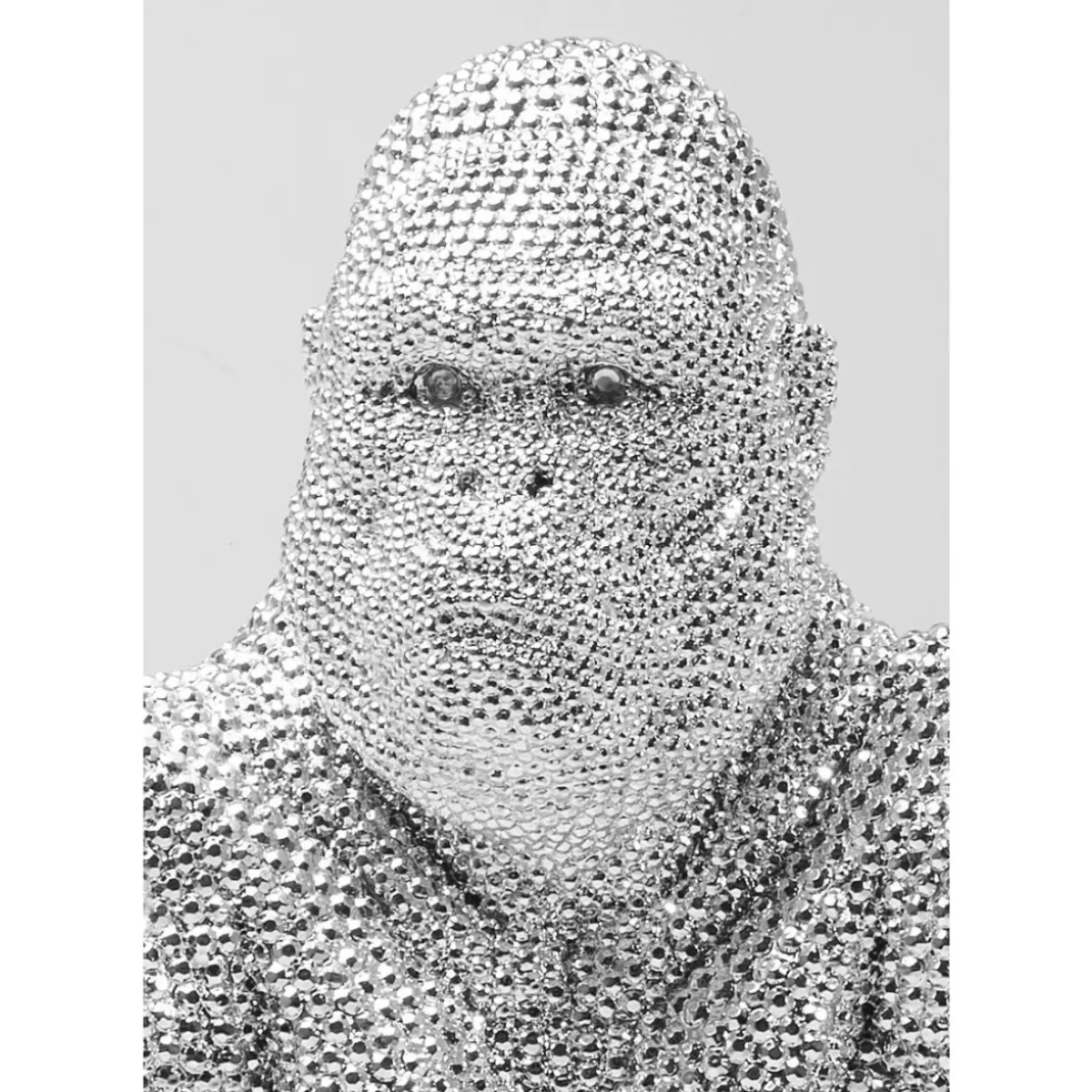 Outlet Deko Figur Shiny Gorilla Silber 46Cm Deko & Geschenkartikel