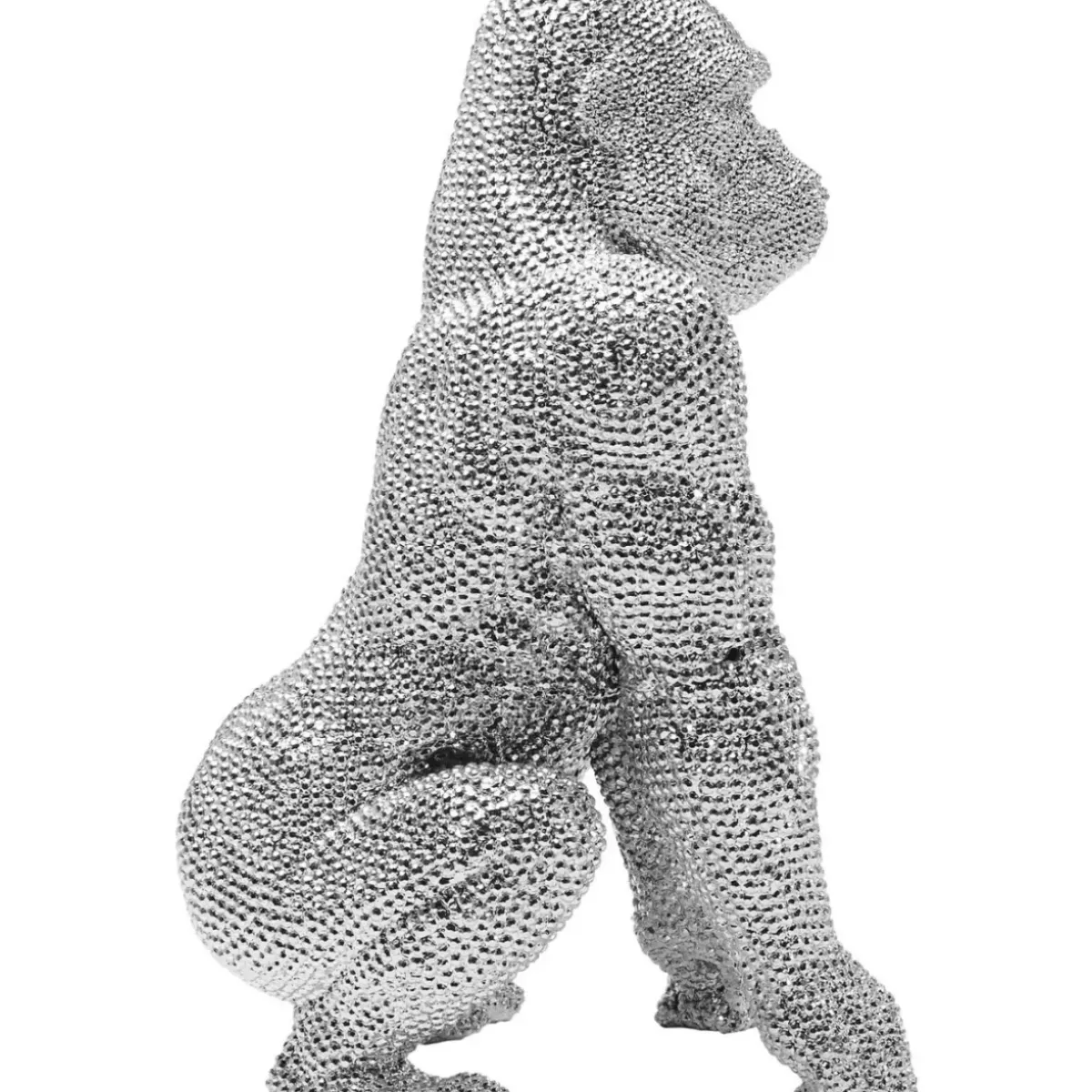 Outlet Deko Figur Shiny Gorilla Silber 46Cm Deko & Geschenkartikel