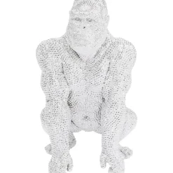 Hot Deko Figur Shiny Gorilla Silber 80Cm Deko & Geschenkartikel