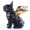 Sale Deko Figur Sitting Angel Dog Gold-Schwarz Deko & Geschenkartikel