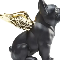Sale Deko Figur Sitting Angel Dog Gold-Schwarz Deko & Geschenkartikel
