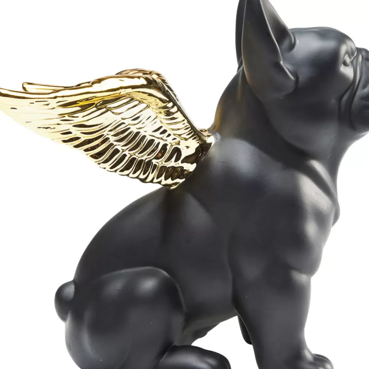 Sale Deko Figur Sitting Angel Dog Gold-Schwarz Deko & Geschenkartikel