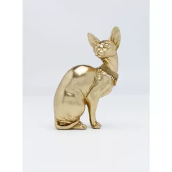 New Deko Figur Sitting Cat Audrey Gold 27Cm Deko & Geschenkartikel