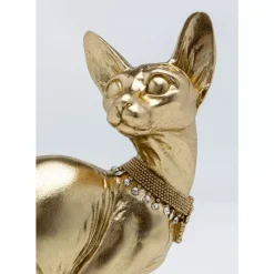 New Deko Figur Sitting Cat Audrey Gold 27Cm Deko & Geschenkartikel