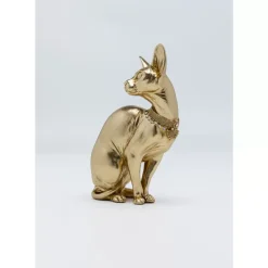 New Deko Figur Sitting Cat Audrey Gold 27Cm Deko & Geschenkartikel
