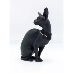 Deko Figur Sitting Cat Audrey Schwarz 27Cm Deko & Geschenkartikel