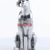Online Deko Figur Sitting Cat Rivet Chrome Deko & Geschenkartikel