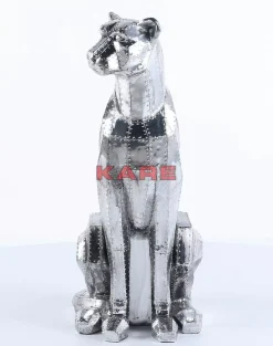Online Deko Figur Sitting Cat Rivet Chrome Deko & Geschenkartikel