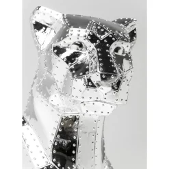 Online Deko Figur Sitting Cat Rivet Chrome Deko & Geschenkartikel