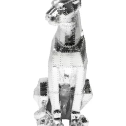 Online Deko Figur Sitting Cat Rivet Chrome Deko & Geschenkartikel