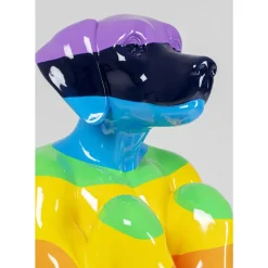 Online Deko Figur Sitting Dog Rainbow 173 Deko & Geschenkartikel
