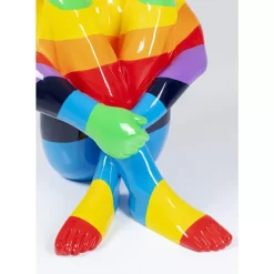 Online Deko Figur Sitting Dog Rainbow 173 Deko & Geschenkartikel