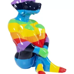 Online Deko Figur Sitting Dog Rainbow 173 Deko & Geschenkartikel