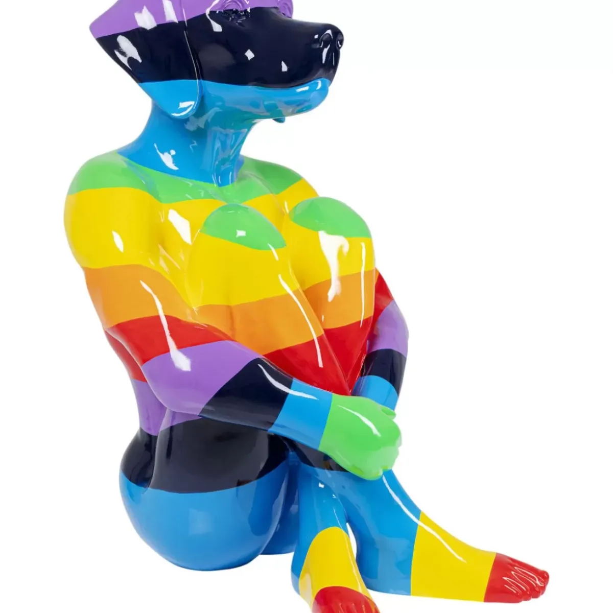 Online Deko Figur Sitting Dog Rainbow 173 Deko & Geschenkartikel