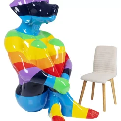 Online Deko Figur Sitting Dog Rainbow 173 Deko & Geschenkartikel