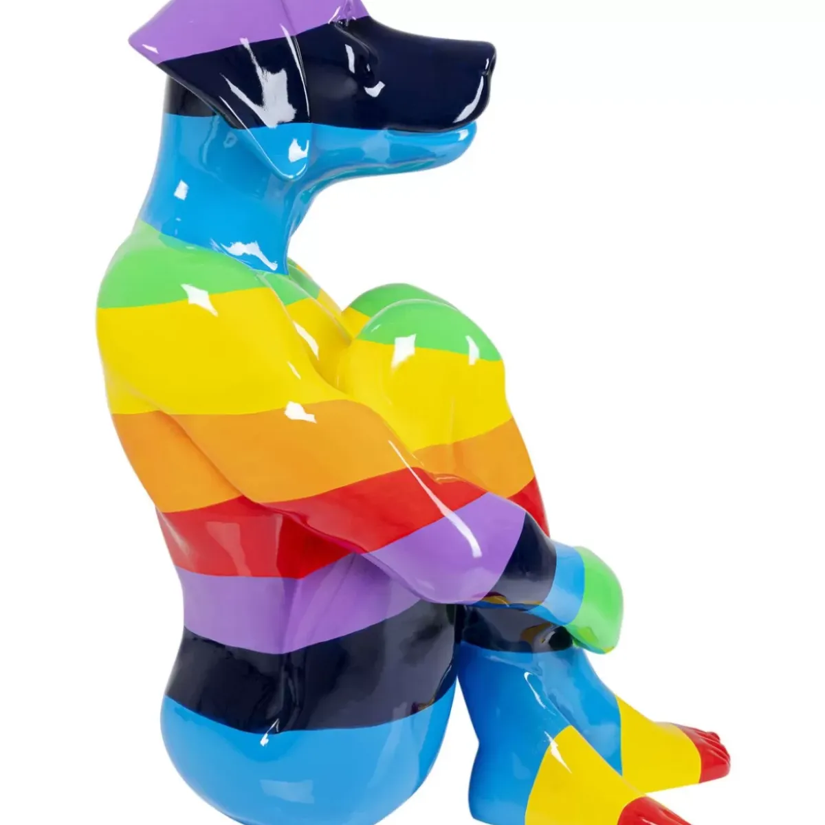 Online Deko Figur Sitting Dog Rainbow 173 Deko & Geschenkartikel
