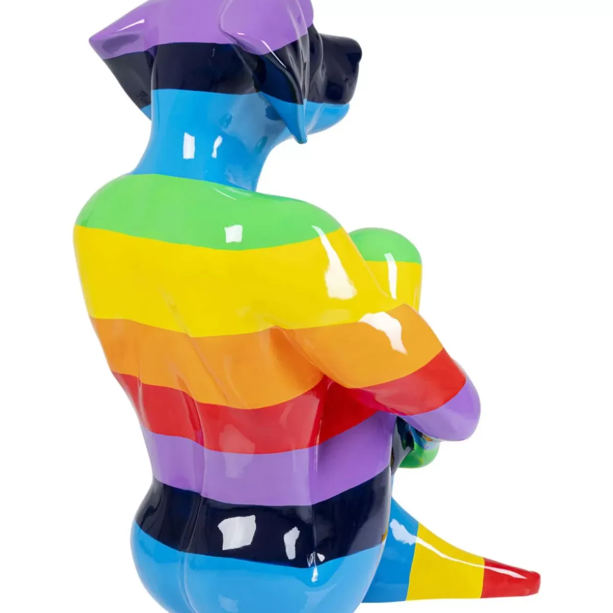 Online Deko Figur Sitting Dog Rainbow 173 Deko & Geschenkartikel