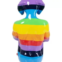 Online Deko Figur Sitting Dog Rainbow 173 Deko & Geschenkartikel