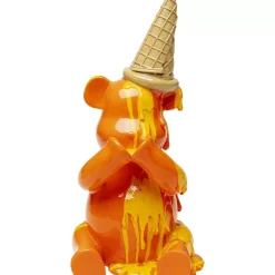 Clearance Deko Figur Sitting Gelato Bear Orange 37Cm Deko & Geschenkartikel