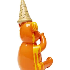 Clearance Deko Figur Sitting Gelato Bear Orange 37Cm Deko & Geschenkartikel