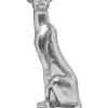 Hot Deko Figur Sitting Leopard Silber 150Cm Deko & Geschenkartikel