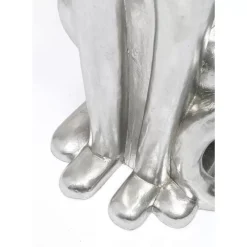 Hot Deko Figur Sitting Leopard Silber 150Cm Deko & Geschenkartikel