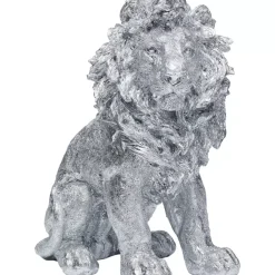 Online Deko Figur Sitting Lion Silber 42Cm Deko & Geschenkartikel