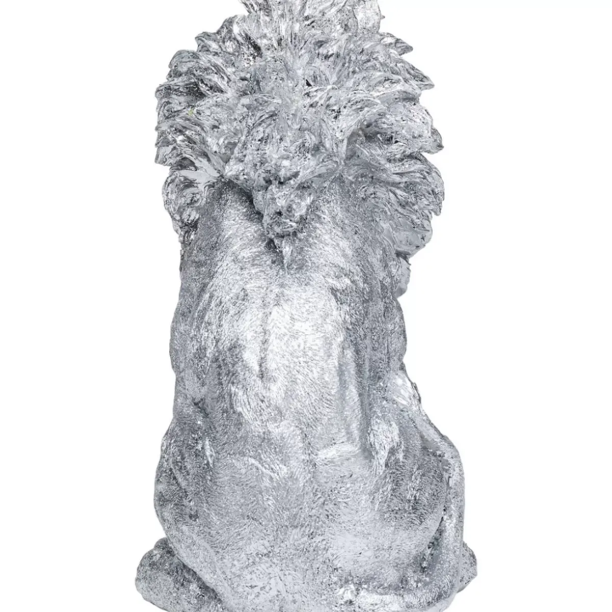 Online Deko Figur Sitting Lion Silber 42Cm Deko & Geschenkartikel