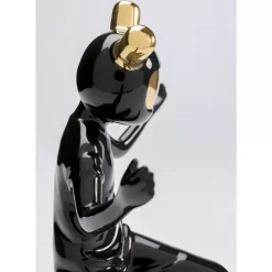 Outlet Deko Figur Skating Astronaut Schwarz 21Cm Deko & Geschenkartikel