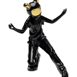 Outlet Deko Figur Skating Astronaut Schwarz 21Cm Deko & Geschenkartikel
