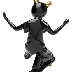 Outlet Deko Figur Skating Astronaut Schwarz 21Cm Deko & Geschenkartikel
