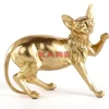 New Deko Figur Standing Cat Audrey Gold 29Cm Deko & Geschenkartikel