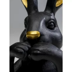 Hot Deko Figur Sweet Rabbit Schwarz 23Cm Deko & Geschenkartikel