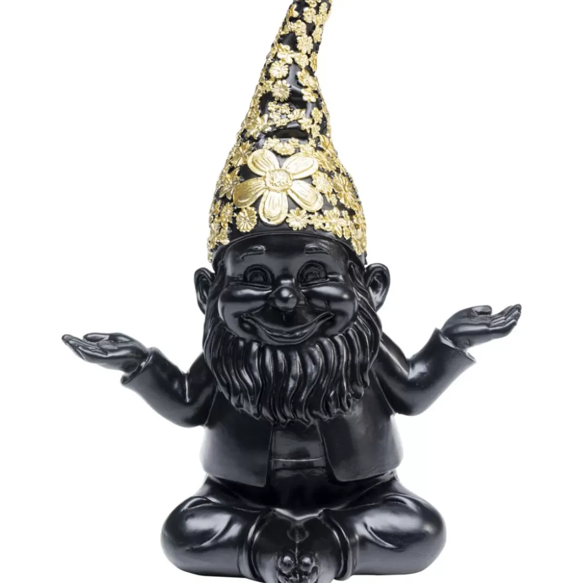 Discount Deko Figur Zwerg Meditation Schwarz Gold 19 Deko & Geschenkartikel