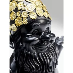 Discount Deko Figur Zwerg Meditation Schwarz Gold 19 Deko & Geschenkartikel