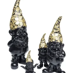 Discount Deko Figur Zwerg Meditation Schwarz Gold 19 Deko & Geschenkartikel