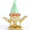 Best Deko Figur Zwerg Meditation Gold Grun 19Cm Deko & Geschenkartikel