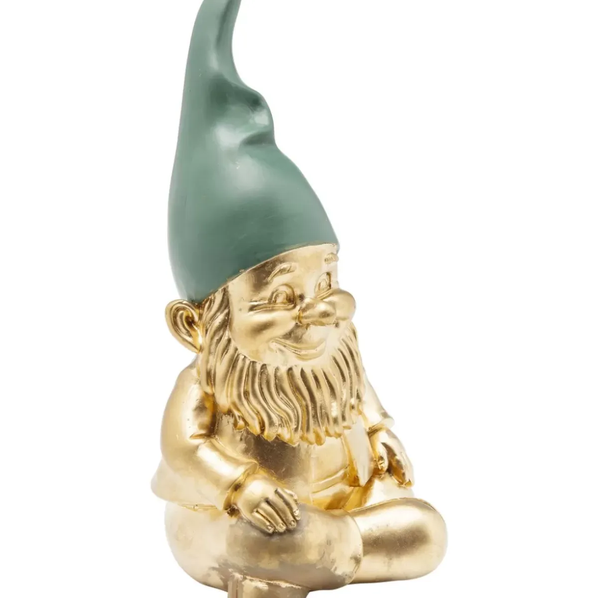 Online Deko Figur Zwerg Sitting Gold Grun 19Cm Deko & Geschenkartikel