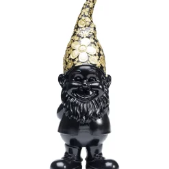 Clearance Deko Figur Zwerg Standing Schwarz Gold 61Cm Deko & Geschenkartikel