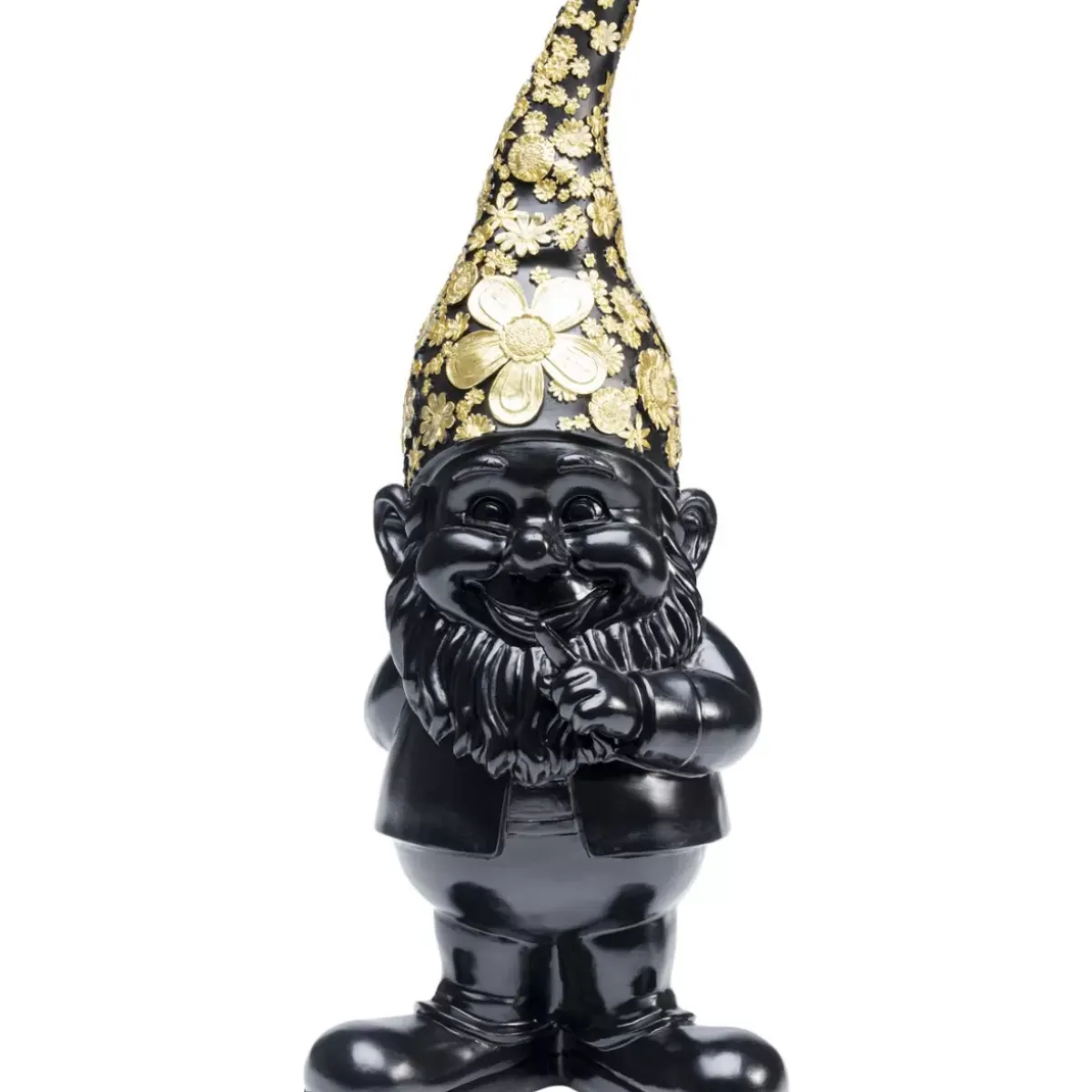 Online Deko Figur Zwerg Standing Schwarz Gold 46Cm Deko & Geschenkartikel