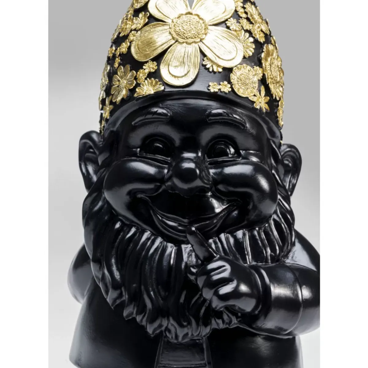 Online Deko Figur Zwerg Standing Schwarz Gold 46Cm Deko & Geschenkartikel