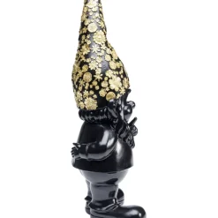 Online Deko Figur Zwerg Standing Schwarz Gold 46Cm Deko & Geschenkartikel