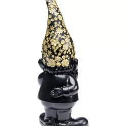 Online Deko Figur Zwerg Standing Schwarz Gold 46Cm Deko & Geschenkartikel