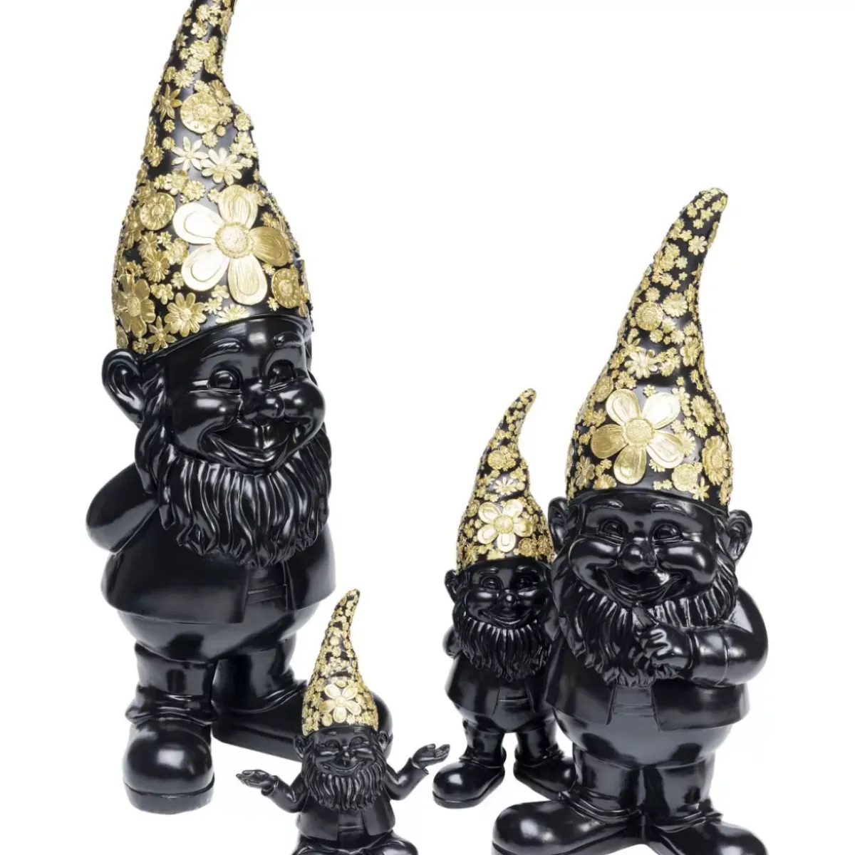 Online Deko Figur Zwerg Standing Schwarz Gold 46Cm Deko & Geschenkartikel