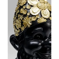 Deko Figur Zwerg Standing Schwarz Gold 30Cm Deko & Geschenkartikel