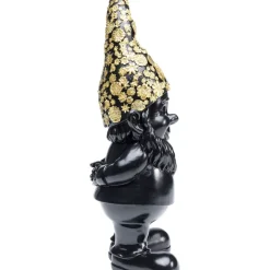 Deko Figur Zwerg Standing Schwarz Gold 30Cm Deko & Geschenkartikel