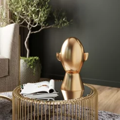 Online Deko Objekt Abstract Face Gold 28Cm Deko & Geschenkartikel