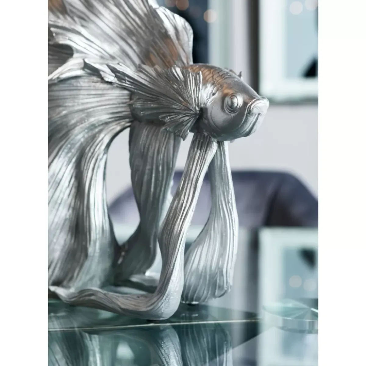 Online Deko Objekt Betta Fish Silber Klein Deko & Geschenkartikel
