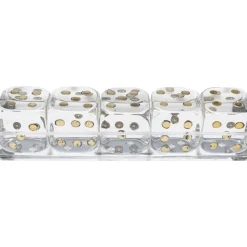 Clearance Deko Objekt Dice Transparent 17X4Cm Sonstiges & Zubehör Accessoires